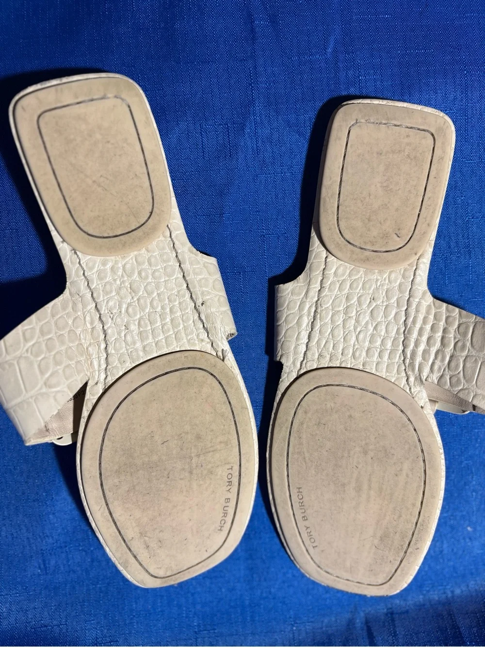 Tory Burch cream soft thong sandals